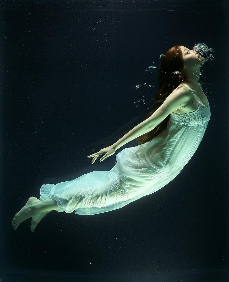 Woman practicing breathing exercises